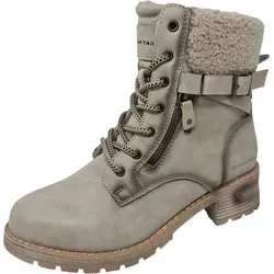 Tom Tailor Damen Schnürstiefel in Beige, Größe 37 - Wanderschuhe mit warm gefüttertem Innenfutter, ideal für kalte Tage und Outdoor-Aktivitäten.