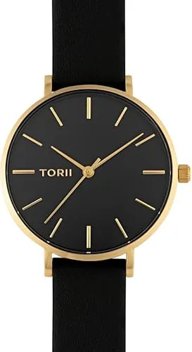 TORII Damenarmbanduhr G33BL.BG in klassischem Schwarz Fashion.