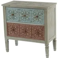 Kommode Almada Sideboard im Shabby-Look, Vintage 80x79x40cm in grau von MCW
