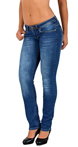 ESRA Damen Hüftjeans Straight Fit – Low-Waist Jeans bis Übergröße G900 - Entdecken Sie die ESRA Damen Hüftjeans im geraden Schnitt, die durch ihren Stretch-Anteil für hohen Tragekomfort sorgt. Erhältlich bis Übergröße 50 und im lässigen 5-Pocket Style.