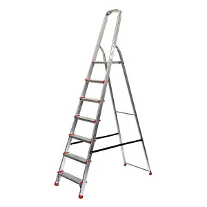 Stehleiter Aluminium 7 Stufen – Faltbare Haushaltsleiter