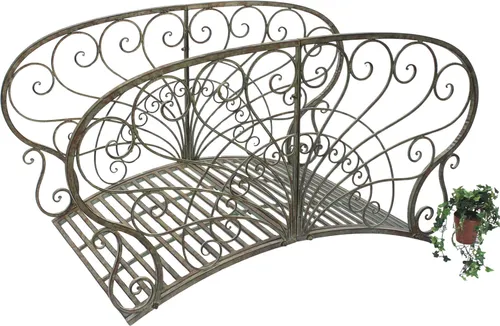 DanDiBo Gartenbrücke Metall Antik 150 cm in grün von DanDiBo