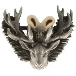 Hochwertiger Hutanstecker Hirsch aus Zinn in silber von Breiter