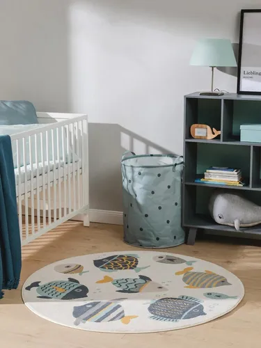 Lytte Kinderteppich Mehrfarbig 120x120 cm - Teppiche & Böden, Kinderteppich aus Oeko-Tex® zertifiziertem, wasserabweisendem Material, ideal für gemütliche Spielzonen und lange Haltbarkeit.