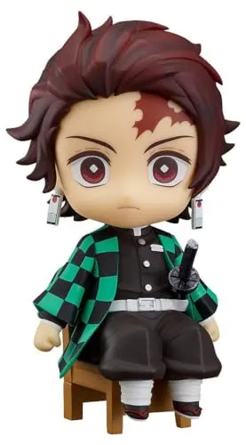 Goodsmile Demon Slayer - Tanjiro Kamado Nendoroid Figurine 9cm - Chibi Figuren: Detailreiche Tanjiro Kamado Figur aus Demon Slayer, 9 cm groß, ideal für Sammler und Fans der Serie.