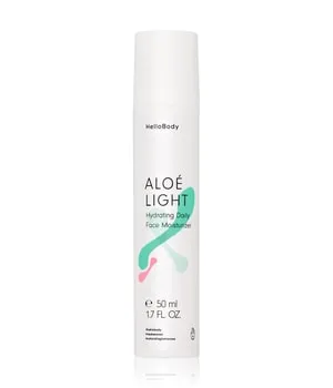 HelloBody Aloe Light – Feuchtigkeitsspendende Tagespflege (50 ml) - Tagespflege mit Hyaluronsäure für intensive Feuchtigkeit und antioxidativen Schutz. Die leichte Creme-Gel-Textur sorgt für ein erfrischendes Hautgefühl. Vegan und tierversuchsfrei.