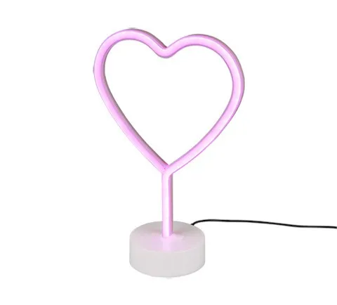 HERZTISCHLAMPE LED 1,8W AUS WEIEM KUNSTSTOFF MIT EIN-/AUSSCHALTER R55210101
