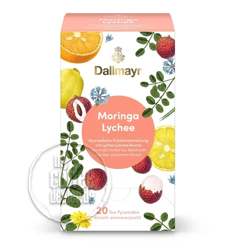 Dallmayr Tee Pyramiden Moringa Lychee, 20 Pyramidenbeutel, 44g