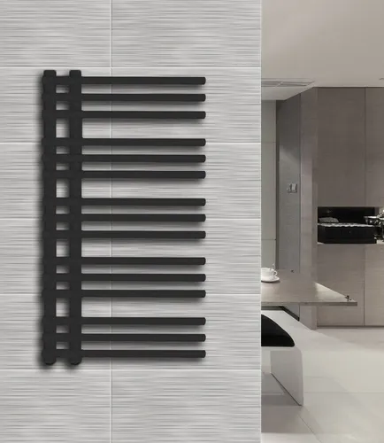 Alphabad Badheizkörper SAIL-MA 120 x 50 cm (Mittelanschluss, grau) - Moderner Badheizkörper mit elegantem Design und hoher Wärmeleistung von 456 Watt. Ideal für effiziente Wärmeverteilung, einfache Montage und geprüft nach DIN EN 442-2.