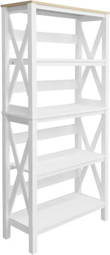 Home affaire Aktenregal Silba, 4 Fächer im Landhausstil in weiß von OTTO home