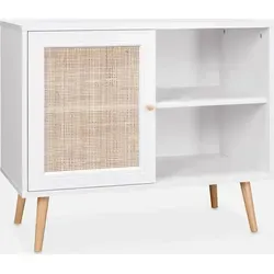 sweeek Sideboard mit Rattangeflecht 80 x 39 x 65,8 cm