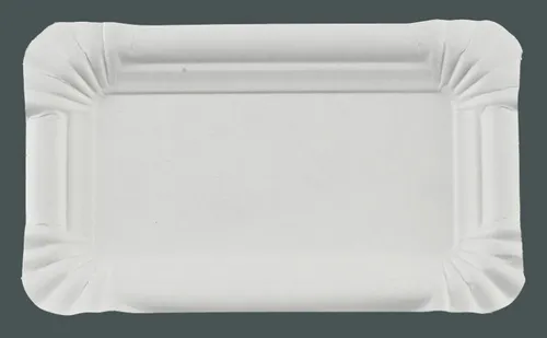 Pappteller rechteckig 10 x 16 cm, Kuchenteller 250
