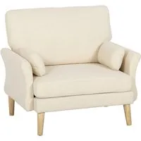 HOMCOM Wohnzimmersessel mit Samtbezug - Der HOMCOM Wohnzimmersessel bietet mit seinem wolkenweichen Samtkissen und extra breitem Sitz höchsten Komfort. Ideal für kleine Räume, verleiht er jedem Wohnbereich eine stilvolle Note.