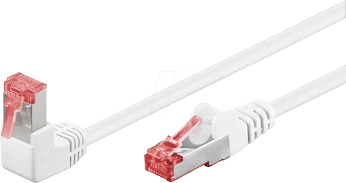 Goobay 51553 CAT 6 Patchkabel - 5 Meter Highspeed Netzwerkkabel mit 90 Grad Stecker, ideal für Gaming Konsolen wie PS5 und Xbox One, PoE geeignet