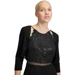 Vera Mont Bolerojacke - Figurbetont in Schwarz - Elegante Bolerojacke für Damen, perfekt für festliche Anlässe. Aus hochwertigem Jersey mit V-Ausschnitt, figurbetont und ideal zur Ergänzung von Abendkleidern.