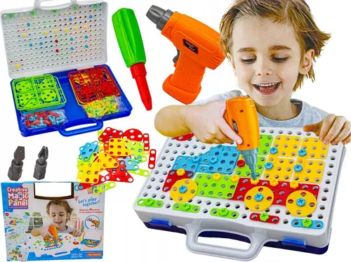 Set Bausteine Bohrer Schraubenzieher Schrauben Bausteine 151Tlg.