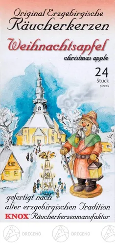 Räucherkerzen KNOX Weihnachtsapfel (24) BxHxT 65 x 120 x 22mm NEU Räucherkegel