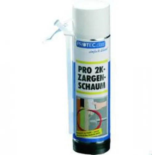 PROTEC 2K-Zargenschaum 400ml PRO2K - 2K-Zargenschaum für die Montage von Holz- und Stahltürzargen, ideal zum Verfüllen größerer Hohlräume und Formenbau, mit hoher Ausbeute bis zu 10 L.