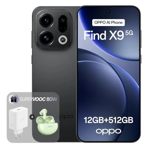 OPPO Find X9 5G 12+512GB, AI-freigeschaltetes Smartphone, 6,59