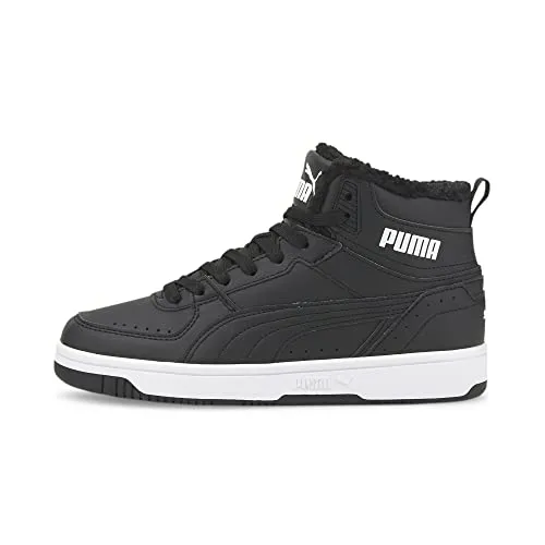 PUMA Rebound Joy Fur Jr Sneaker für Frauen - Sneaker mit Mid-Cut-Schnitt und kuscheligem Warmfutter, ideal für kalte Tage. Der PUMA Rebound Joy vereint Stil und Komfort für aktive Kids.