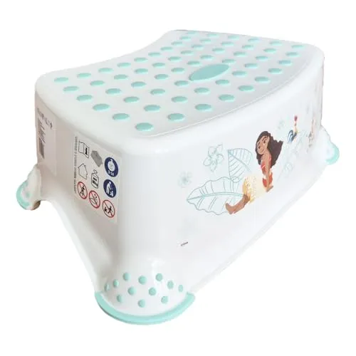 KiNDERWELT Premium Tritthocker für Kinder und Babys, weiß, Tritthocker Stufe für Kleinkinder ab 18 Monaten, abwischbar, rutschfest und BPA-frei