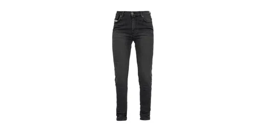 John Doe Motorradjeans Jane High Lady Monolayer XTM Slim Fit, BLACK USED, 26-32 - Stylische Motorradhose mit wasserabweisenden Eigenschaften und atmungsaktivem Material. Inklusive herausnehmbarer Hüftprotektoren für zusätzlichen Komfort und Sicherheit.