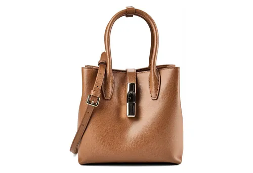 Furla Goccia Handtasche S aus Leder 22 cm – Braun - Elegante Furla Goccia Handtasche S aus hochwertigem Leder, ideal für den täglichen Gebrauch. Stilvolles Design und praktische Größe für alle Essentials.