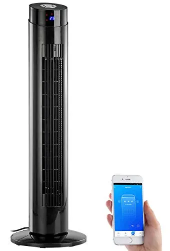 Sichler Turmventilator mit Ionisator und Smart-Home-Funktion - Stand- & Tischventilatoren, WLAN-fähig und steuerbar über Siri, Alexa & Google Assistant für maximalen Komfort und frische Luft.