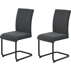 Polsterschwingstuhl 2er-Set Kiril, braun