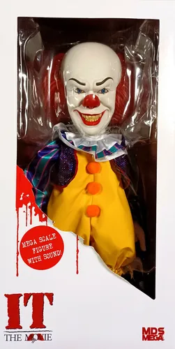 Stephen Kings Es 1990 MDS Deluxe Pennywise Action Figur von Mezco - Aufsteller & Figuren, detailreiche und bewegliche Figur des ikonischen Pennywise für Sammler und Horror-Fans.