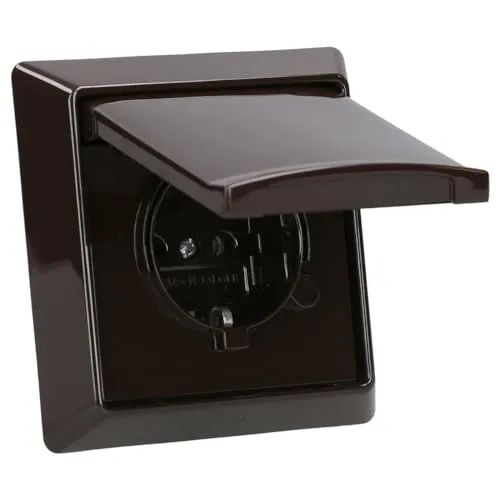 Busch-Jaeger Allwetter 44 SCHUKO Steckdosen-Set 1-fach IP44 Braun