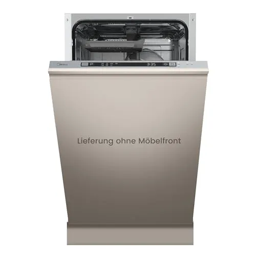 Midea SV 5.14K10C Geschirrspüler Vollintegriert 45cm - Vollintegrierter Geschirrspüler mit 10 Maßgedecken, WIFI-Funktion und automatischer Türöffnung für perfekte Reinigungsergebnisse bei nur 44 dB – ideal für moderne Küchen.