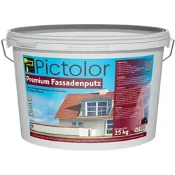 Pictolor Premium-Fassadenputz Kratzputz 2 mm - Putze: Gebrauchsfertiger Kratzputz auf silikonharzverstärkter Basis, wasserabweisend, strapazierfähig und witterungsbeständig - ideal für dekorative Fassaden.