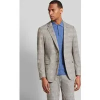 Sakko BUGATTI Herren Gr. 54 beige - Elegantes Herren-Sakko in slim fit mit flexiblem Bi-Stretchanteil, ideal für Business- und Abendmode, ausgestattet mit Pattentaschen und modischer Glencheck-Dessinierung.