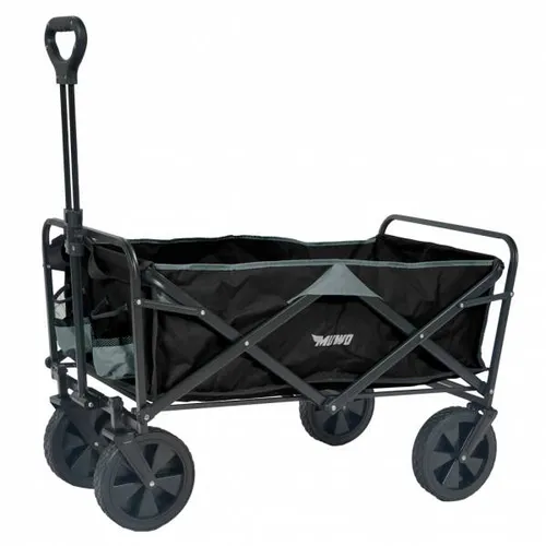 MUWO faltbarer Bollerwagen - 100L Volumen, 360° drehbare Räder, ideal für Ausflüge - Bollerwagen mit 100L Volumen, stufenlos verstellbarem Griff und 360° drehbaren Rädern. Kompakt faltbar für einfachen Transport und ideal für Camping, Einkaufen und Gartenarbeiten.