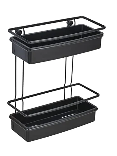 WENKO Wandregal Molinella Schwarz aus Edelstahl in schwarz von WENKO