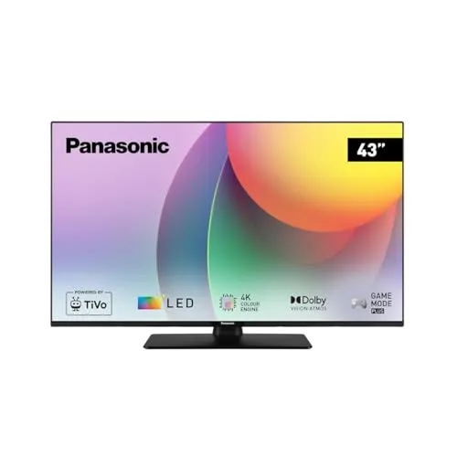 Panasonic TB-43W60AEZ - 4K Ultra HD LED TV 108 cm (43 Zoll), Smart TV mit TiVo OS und beeindruckendem Surround Sound für ein fesselndes Fernseherlebnis