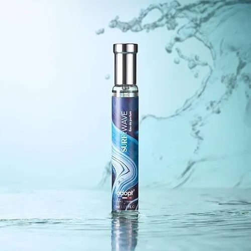 adopt SURF THE WAVE, 30 ml Eau de Parfum für Herren | Frischer, maritimer Herrenduft mit Bergamotte, Zitrone & Amber-Driftwood | Energetisch, maskulin & modern