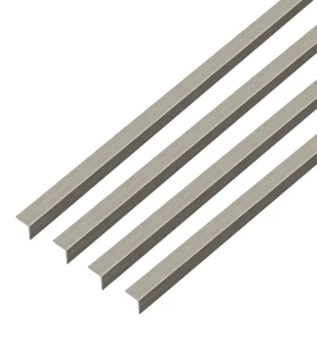 Alberts 4 x Winkelprofil selbstklebend Aluminium - Metall- & Legierung-Platten, selbstklebend und in edelstahldesign, ideal für präzise Anwendungen und einfache Montage.