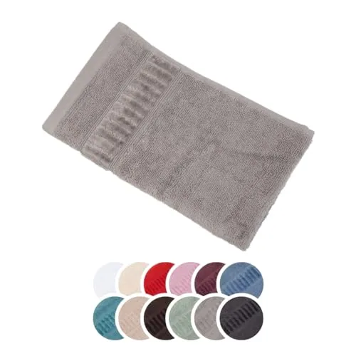 liebling Gästetuch Bio Baumwolle, Serie Organic, 500 gr. / m², 30 x 50 cm, 60 Grad, saugstark, schnelltrocknend, Farbe: Silber