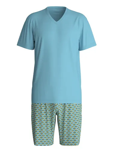 CALIDA Cotton Special Kurz-Pyjama Herren - Bequemer Kurz-Pyjama aus 100% Baumwolle, ideal für warme Nächte. Atmungsaktive Single-Jersey-Qualität sorgt für hohen Tragekomfort und einfache Pflege.