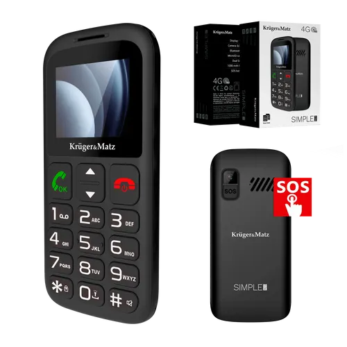 GSM-Handy für Senioren mit SOS-Funk und Diktierfunktion 48/128 Simple 923 4G