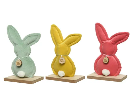 Deko Hase Osterhase als Silhouette aus Samt 3 Ausführungen Stückpreis