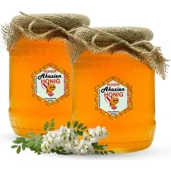 Natural Food ROHER HONIG direkt vom Imker | AKAZIEN + AKAZIEN | Roh, natürlich, sehr gesund, ohne Zusätze. Ungefiltert, nicht geschleudert oder e...