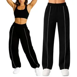 Smilodox Jogginghose Damen Siara – Bequeme Trainingshose mit Seitentaschen - Ideal für Freizeit und Sport: Die bequeme Jogginghose in Schwarz bietet einen hohen Bund, verstellbaren Beinabschluss und praktische Seitentaschen für optimalen Komfort.
