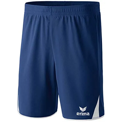 Erima Trainingshose Handballshorts 5-CUBES 128 - Kinderhosen aus 100% Polyester, ideal für Handballtraining, in stylischem New Navy/White Design und Größe 128.