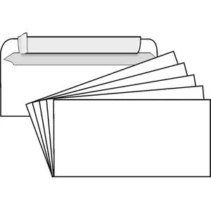 ELCO Briefumschläge 74532.12, weiß, Din lang+, ohne Fenster, haftklebend, 80g/m², 200 Stück