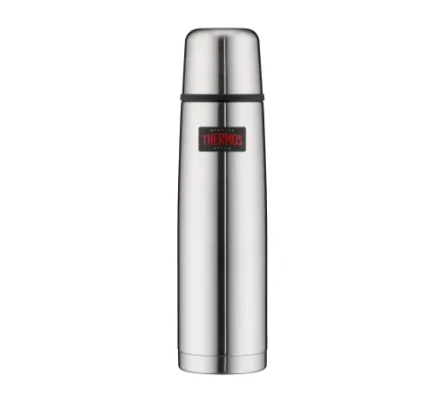 THERMOS LIGHT & COMPACT BEVERAGE BOTTLE 1l - Edelstahl Thermosflasche mit Trinkbecher - Thermobehälter mit einzigartiger Isoliertechnologie: Hält Getränke 12h heiß und 24h kalt. Spülmaschinenfest, BPA-frei und absolut dicht – ideal für unterwegs!