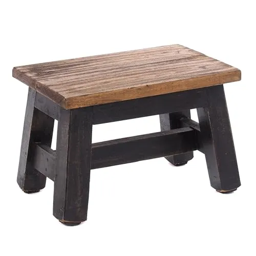 DESIGN DELIGHTS Holz HOCKER Monte | Rustikaler Blumenhocker aus Mahagoni - Hocker fürs Kinderzimmer, handgefertigt aus massivem Mahagoni, ideal als Blumen- oder Dekohocker. Seine natürliche Schönheit und kompakte Größe machen ihn zum perfekten Deko-Highlight in jedem Raum.