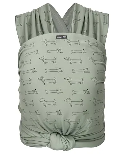 Hoppediz Elastisches Babytragetuch für Neugeborene 4,60 m – Weich und Sicher - Das Hoppediz Babytragetuch ist ideal für Neugeborene (2–9 kg). Hergestellt aus 100 % kbA-Baumwolle, bietet es sicheren Halt und Komfort. Die bebilderte Anleitung macht das Binden einfach, perfekt für Trageeinsteiger.